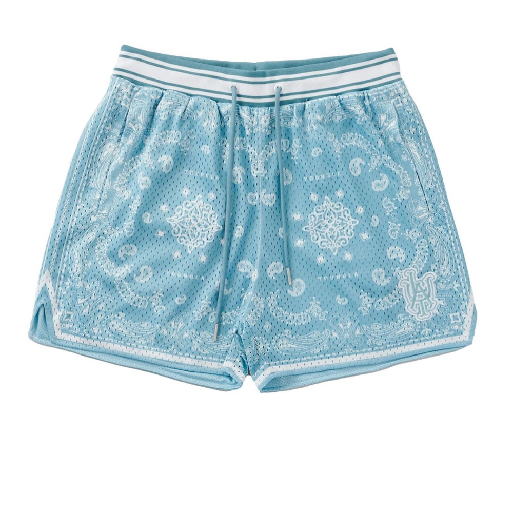 YoungLA infamous bandanna shorts slightly used, great condition, light blue